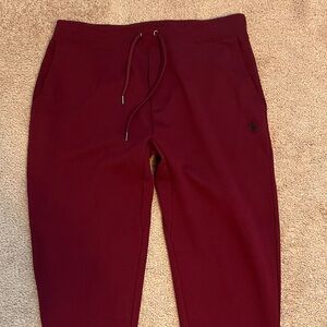 Polo Ralph Lauren Men's Maroon Joggers with Drawstring Waist size Large